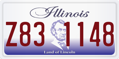 IL license plate Z831148