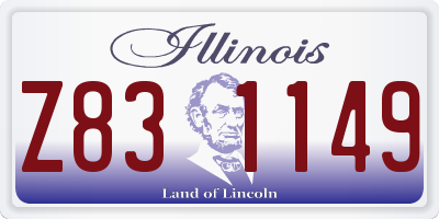 IL license plate Z831149