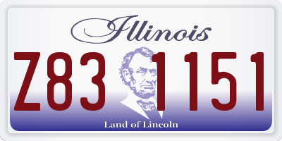 IL license plate Z831151