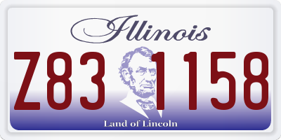 IL license plate Z831158