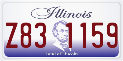 IL license plate Z831159