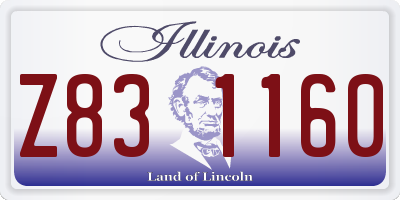 IL license plate Z831160
