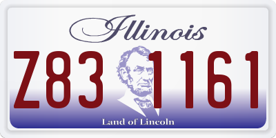 IL license plate Z831161