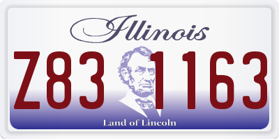 IL license plate Z831163