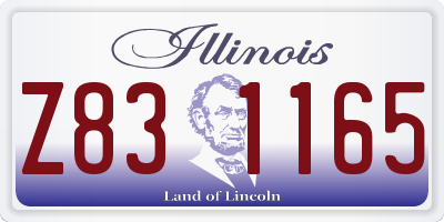 IL license plate Z831165