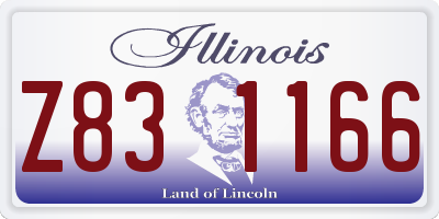 IL license plate Z831166