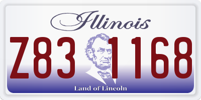 IL license plate Z831168