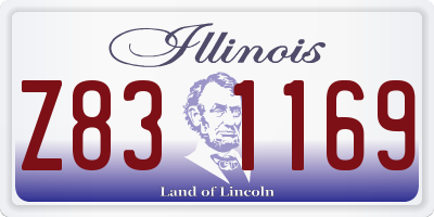 IL license plate Z831169