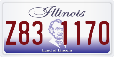 IL license plate Z831170