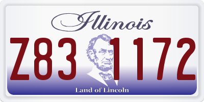 IL license plate Z831172