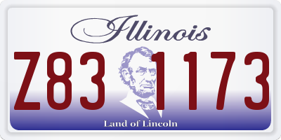 IL license plate Z831173