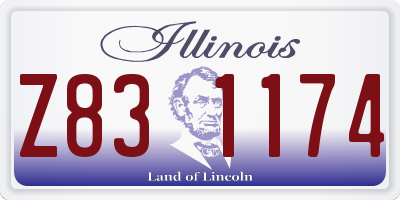 IL license plate Z831174