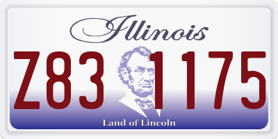 IL license plate Z831175