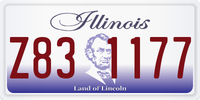 IL license plate Z831177