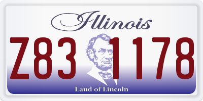 IL license plate Z831178