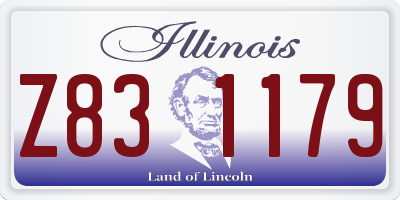 IL license plate Z831179