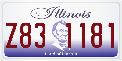IL license plate Z831181