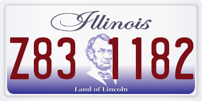 IL license plate Z831182