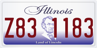 IL license plate Z831183