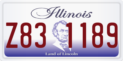 IL license plate Z831189