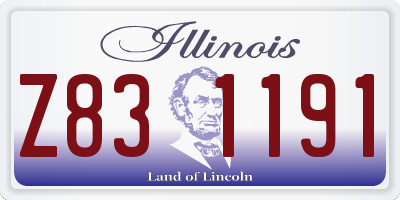 IL license plate Z831191
