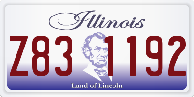 IL license plate Z831192