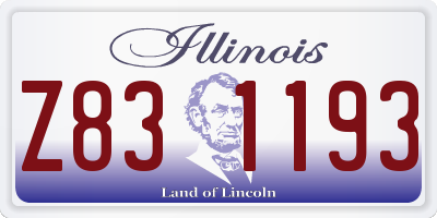 IL license plate Z831193
