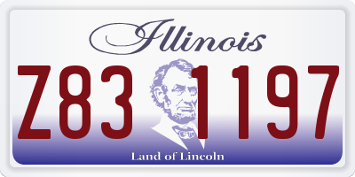 IL license plate Z831197