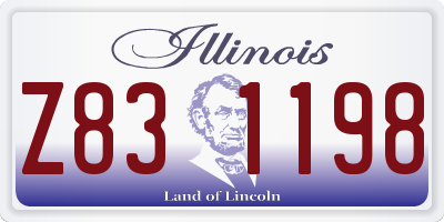 IL license plate Z831198