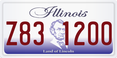 IL license plate Z831200