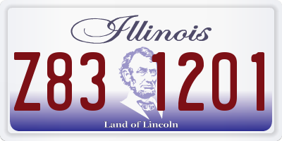 IL license plate Z831201