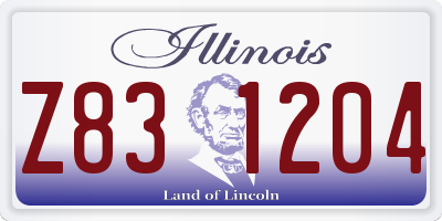 IL license plate Z831204
