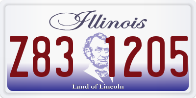IL license plate Z831205