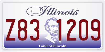 IL license plate Z831209