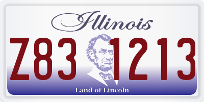 IL license plate Z831213