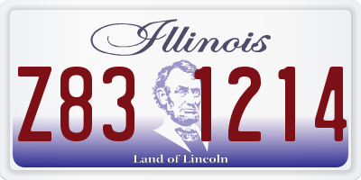 IL license plate Z831214