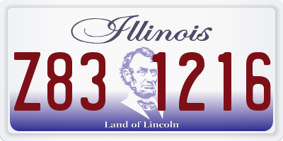 IL license plate Z831216