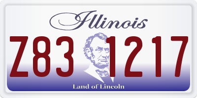 IL license plate Z831217