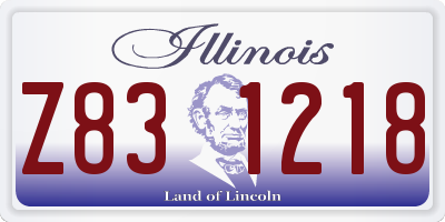 IL license plate Z831218
