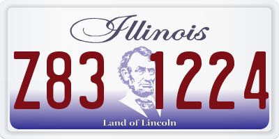 IL license plate Z831224