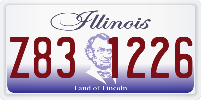 IL license plate Z831226