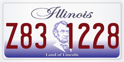 IL license plate Z831228
