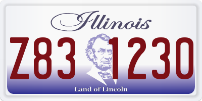 IL license plate Z831230