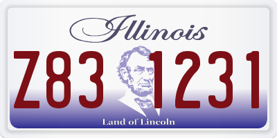 IL license plate Z831231
