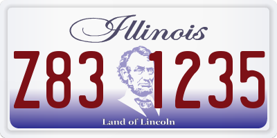 IL license plate Z831235