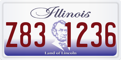 IL license plate Z831236
