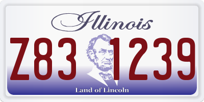 IL license plate Z831239