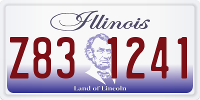 IL license plate Z831241