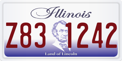 IL license plate Z831242