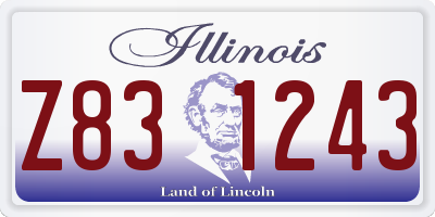 IL license plate Z831243